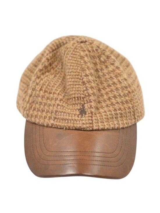 Polo Ralph Lauren Houndstooth Wool Cap in Brown